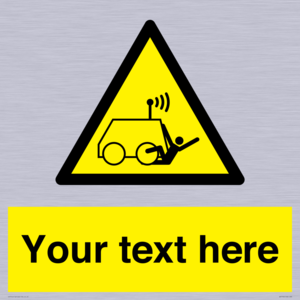 Custom warning run over by operator controlled machine